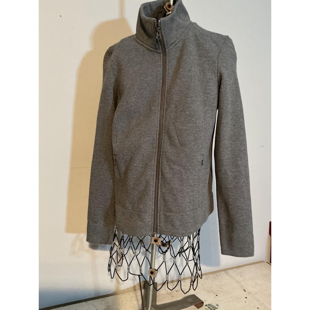 Port Authority Gray Heathered Full Zip Mock Neck Jacket Small L235